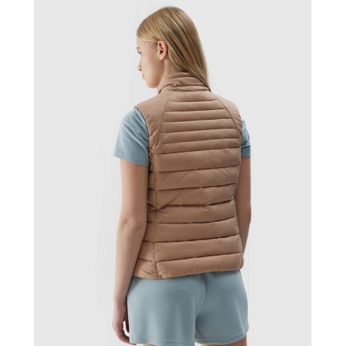 Bezrękawnik damski 4F puchowy beżowy