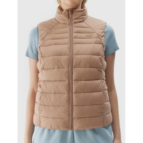 Bezrękawnik damski 4F puchowy beżowy