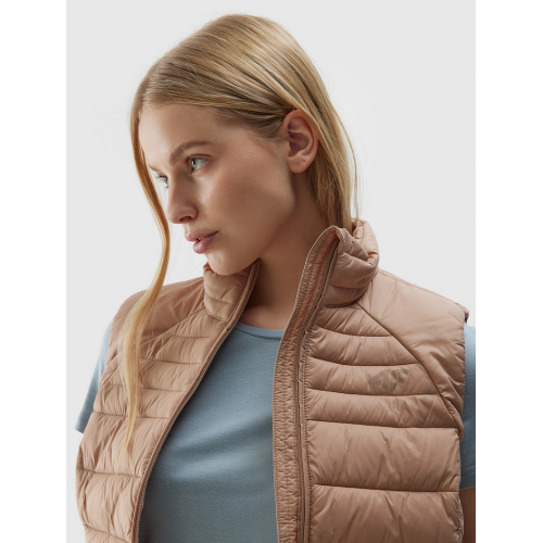 Bezrękawnik damski 4F puchowy beżowy