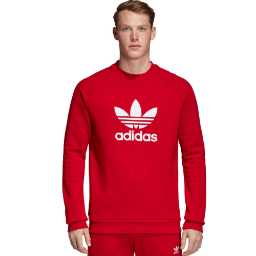 Bluza męska Adidas Originals Trefoil Crew czerwona