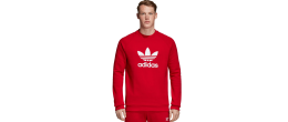 Bluza męska Adidas Originals Trefoil Crew czerwona