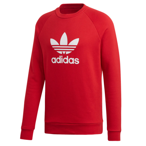 Bluza męska Adidas Originals Trefoil Crew czerwona